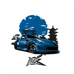 nissan 370z blue Posters and Art